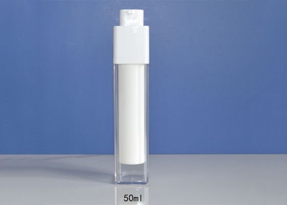 Taille privée d'air cosmétique transparente de la bouteille 161mm d'as 50ml rectangulaire