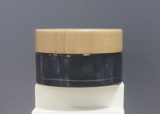 conteneurs vides de beurre de corps de pot cosmétique en verre en bambou de 50ml 100ml avec la boîte de papier