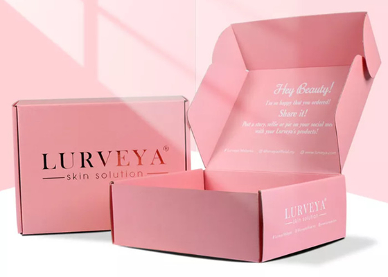OEM CMYK imprimant le carton d'expédition cosmétique d'emballage cosmétique rose de papier