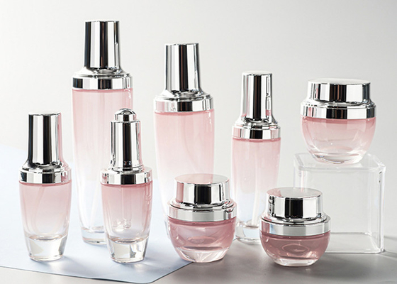 Ensemble cosmétique de luxe en verre plaqué de bouteille de bouteille de parfum de 30ml 50ml