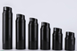 bouteille 30ml-150ml privée d'air cosmétique noire brillante pour la crème de protection solaire