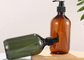 Bouteilles en plastique de shampooing de pissette de main de GV Amber Green 500ml avec la pompe