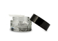 Bouteille ronde antipoussière de pompe de maquillage de bouteille d'huile des cheveux 100ml avec les chapeaux noirs